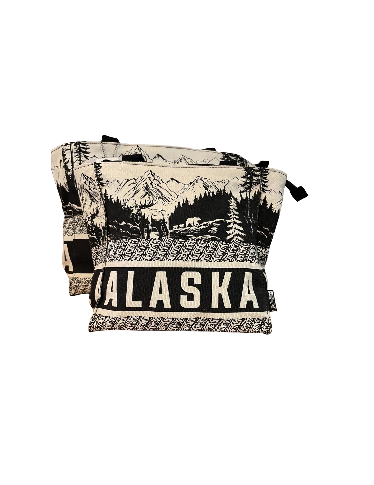 Large Zippered Tote - Alaska