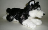 Plush 10 inch husky with beans