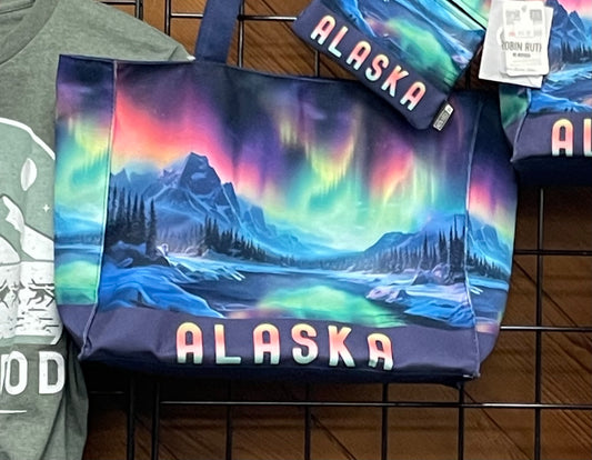 Large Zippered Tote -  N Lights