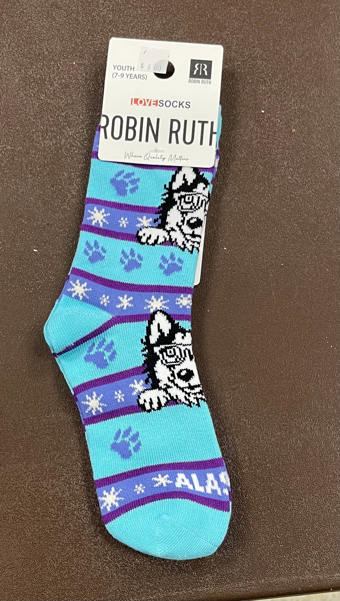 Sock Blue Stripe/Husky - Youth size