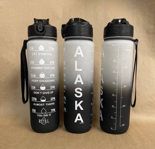 32 Ounce Water Bottle - White/Black