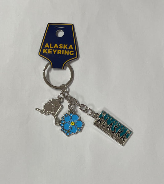 Forget Me Not Charm Keychain