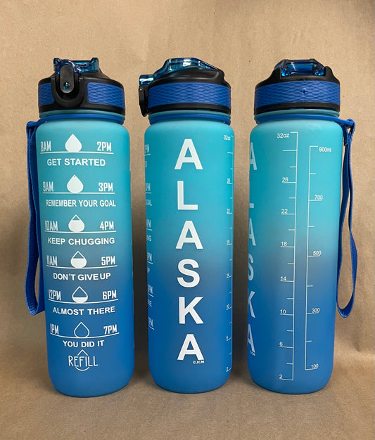 32 Ounce Water Bottle - Blue/Lt. Blue