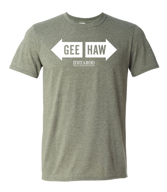 Gee Haw T Shirt - Heather Military Green