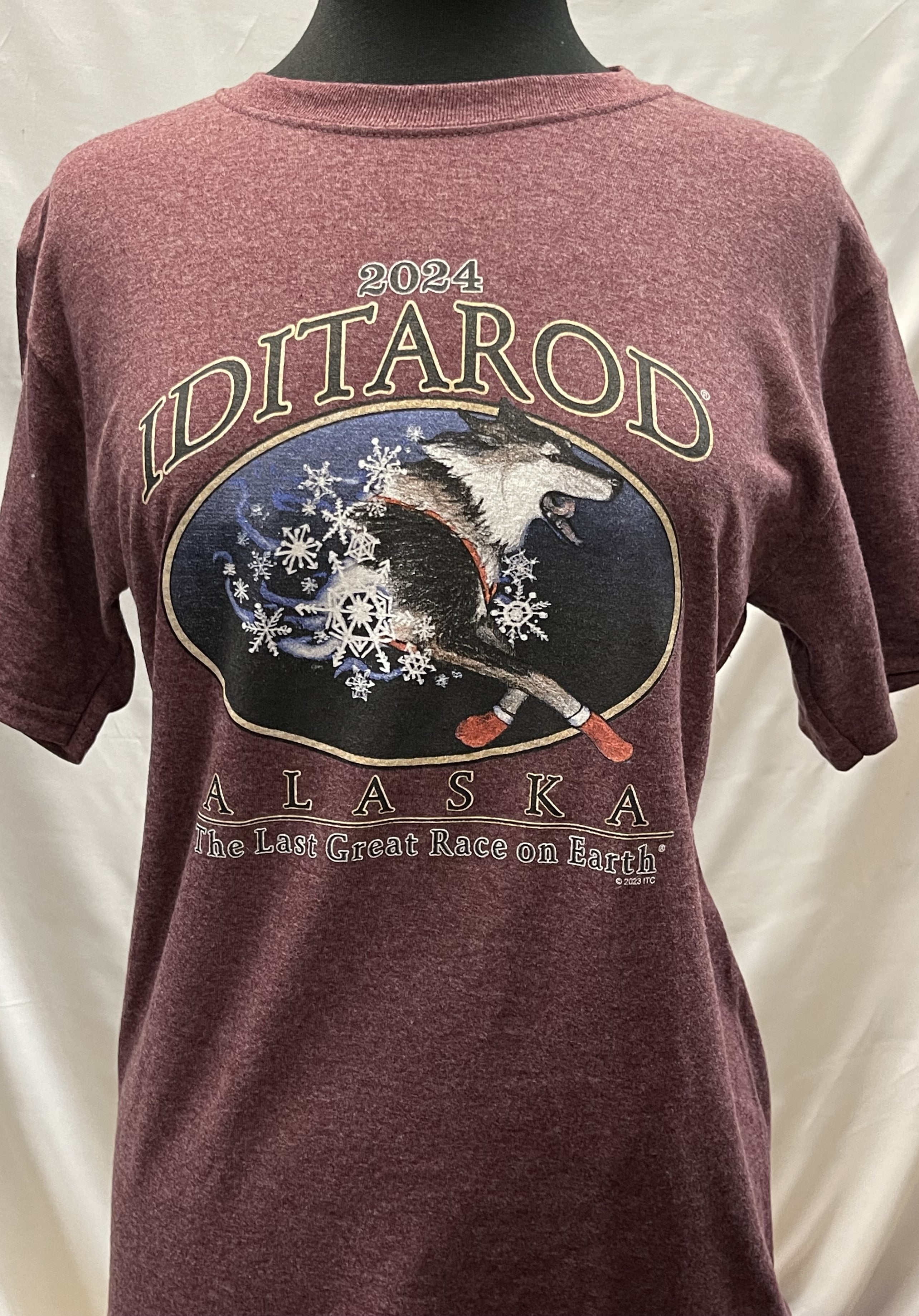 2024 T Shirt Heather Maroon Iditarod   IMG 2534 Copy 