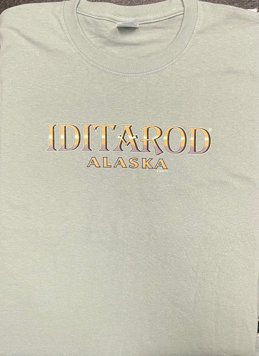 Iditarod Text T Shirt Stonewash Green