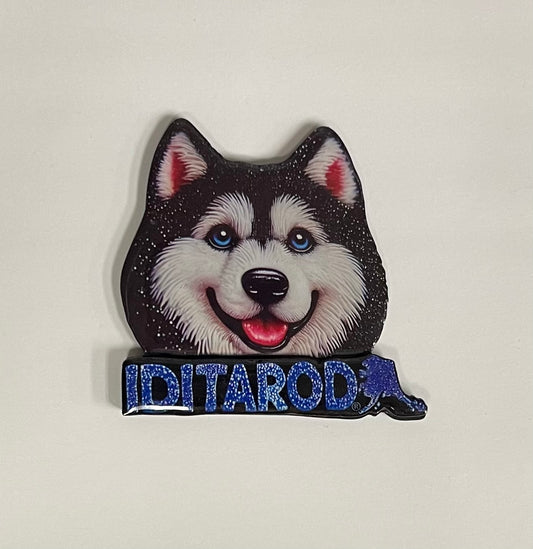 Smiling Husky Magnet