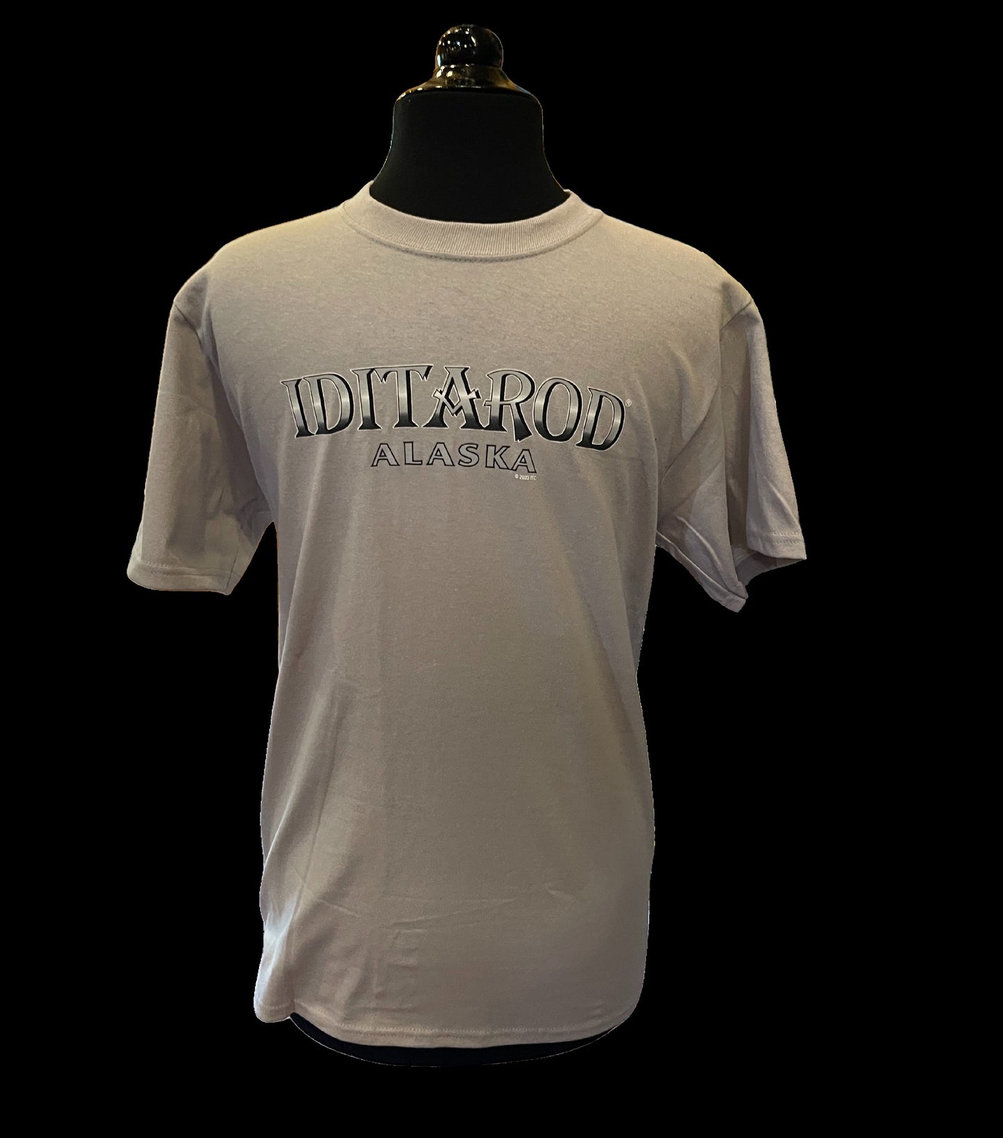 Iditarod Text  T Shirt Lt Grey