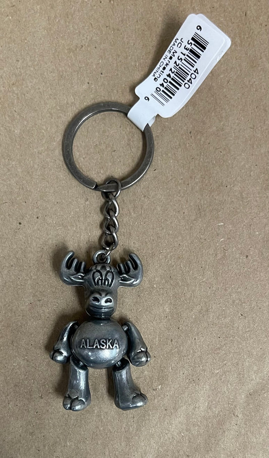 Moveable Moose Keychain