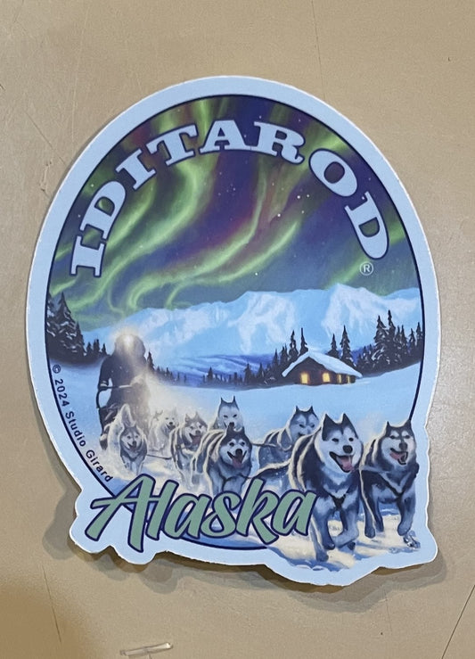 Iditarod N. lights sticker