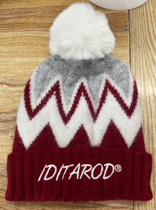Red/Grey Knit Hat