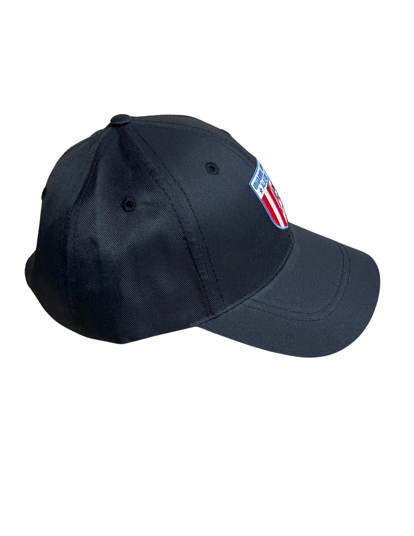 Embroidered Shield Logo Baseball Cap - Black