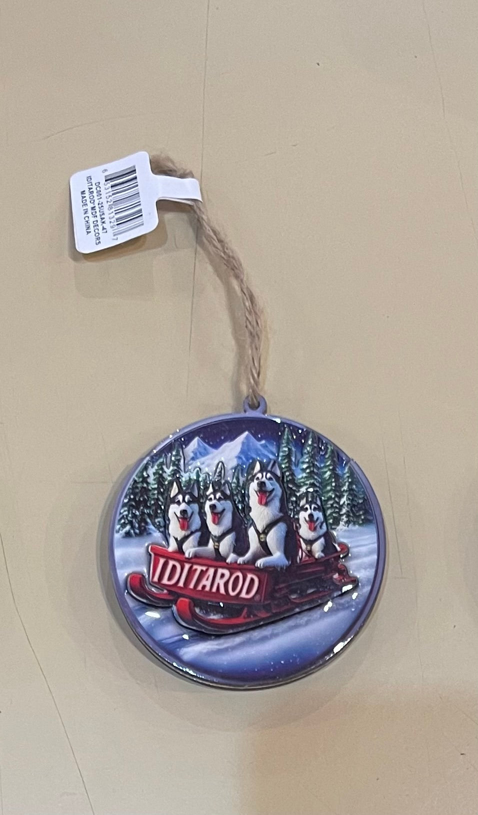 Dogs In Sled Ornament