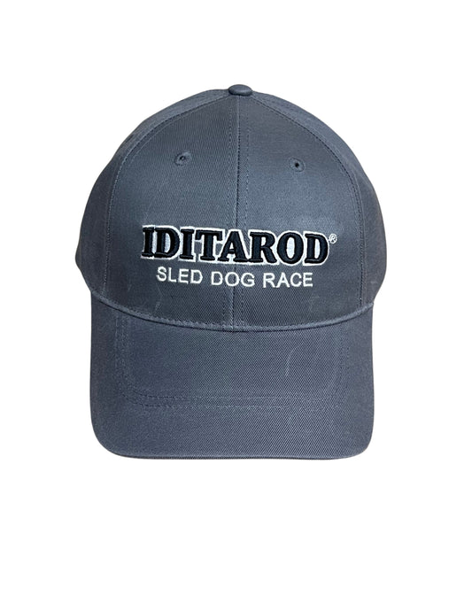 Embroidered Iditarod Logo Hat - Grey
