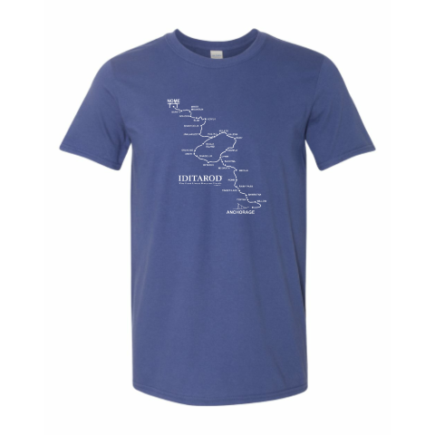 Trail Map T shirt - metro blue