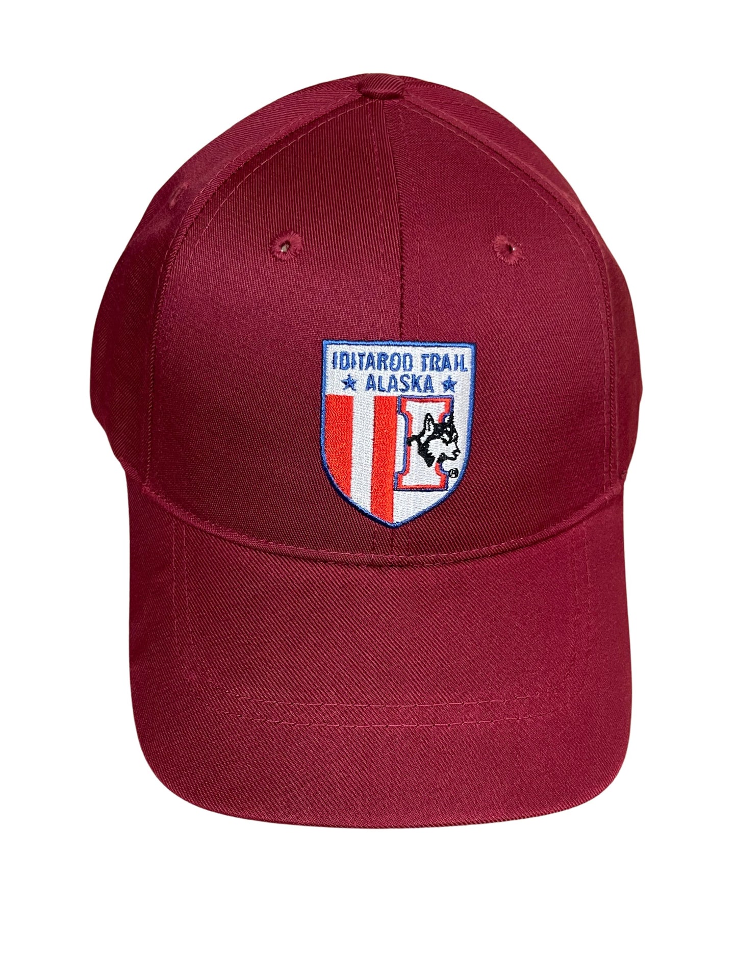 Embroidered Shield Logo Baseball Cap - Maroon