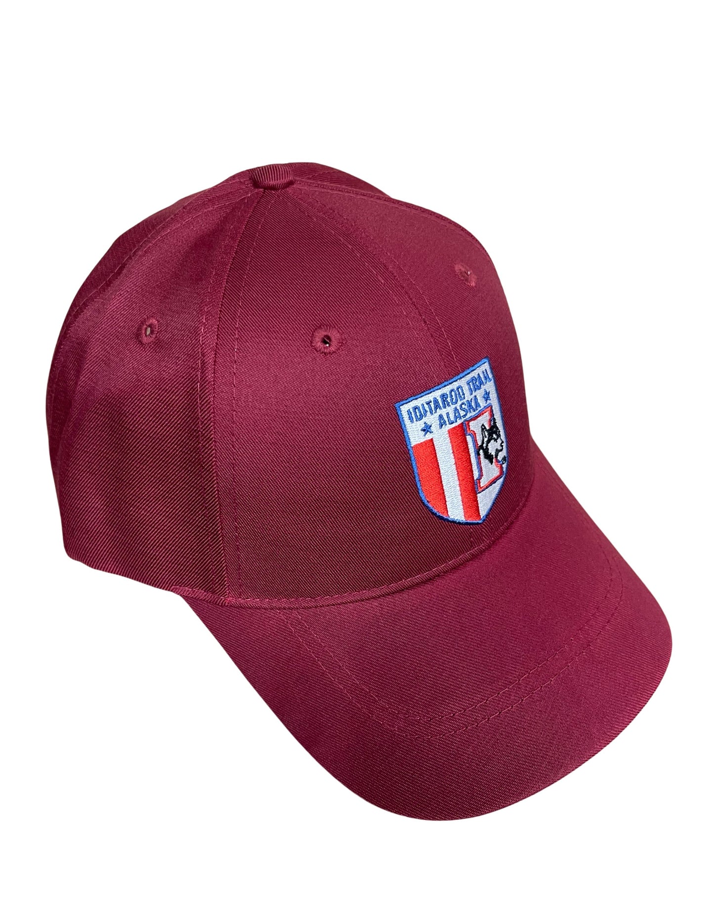 Embroidered Shield Logo Baseball Cap - Maroon